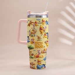 Honey Bear - Personalized Yellow Bear Tumbler With Handle – view 4