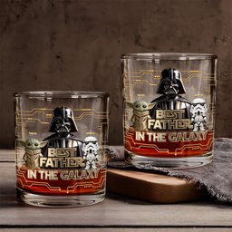 Best Dad Ever - Personalized The Force Whiskey Glass – view 2