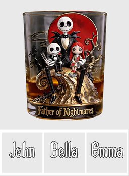 Father Of Nightmares - Personalized Nightmare Whiskey Glass – view 6