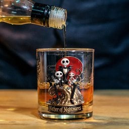 Father Of Nightmares - Personalized Nightmare Whiskey Glass – view 3