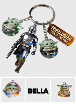 Galaxy Father’s Day - Personalized The Force Premium Keychain With Charms – view 7