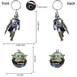 Galaxy Father’s Day - Personalized The Force Premium Keychain With Charms – view 6
