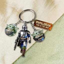 Galaxy Father’s Day - Personalized The Force Premium Keychain With Charms – view 4