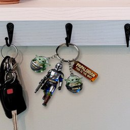 Galaxy Father’s Day - Personalized The Force Premium Keychain With Charms – view 5