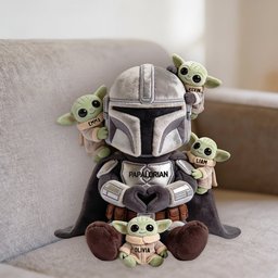 Papalorian This Is The Way - Personalized The Force Premium Faux Fur Pillow – view 4