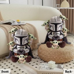 Papalorian This Is The Way - Personalized The Force Premium Faux Fur Pillow – view 6