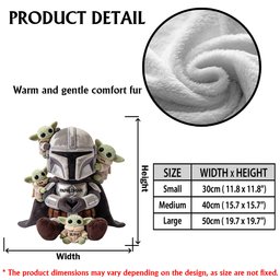 Papalorian This Is The Way - Personalized The Force Premium Faux Fur Pillow – view 8