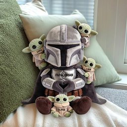 Papalorian This Is The Way - Personalized The Force Premium Faux Fur Pillow – view 7