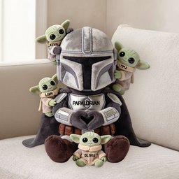Papalorian This Is The Way - Personalized The Force Premium Faux Fur Pillow – view 2
