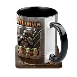 Best Dad In The Galaxy - Personalized The Force Accent Mug & Coaster – view 5