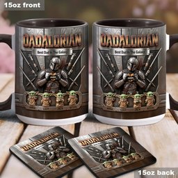 Best Dad In The Galaxy - Personalized The Force Accent Mug & Coaster – view 4
