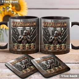 Best Dad In The Galaxy - Personalized The Force Accent Mug & Coaster – view 3