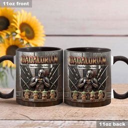Best Dad In The Galaxy - Personalized The Force Accent Mug & Coaster – view 6