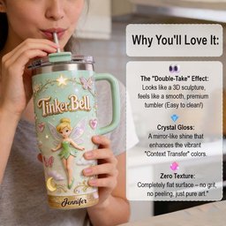 Pixie Dust - Personalized Flying Fairy Tumbler With Handle – view 4