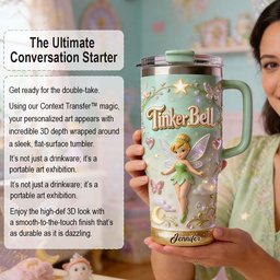 Pixie Dust - Personalized Flying Fairy Tumbler With Handle – view 5