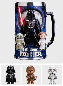 Best Dad In The Galaxy - Personalized The Force Beer Stein – view 6
