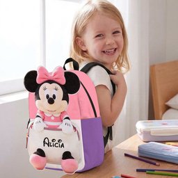 Always Have Your Back - Personalized Mouse Changeable Leather Patch Backpack – view 4