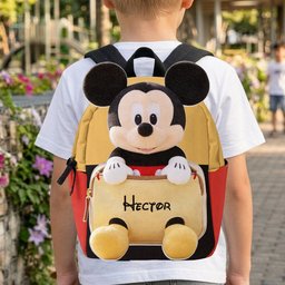 Always Have Your Back - Personalized Mouse Changeable Leather Patch Backpack – view 6