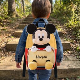Always Have Your Back - Personalized Mouse Changeable Leather Patch Backpack – view 3