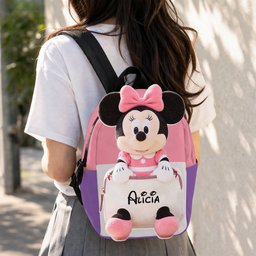 Always Have Your Back - Personalized Mouse Changeable Leather Patch Backpack – view 7