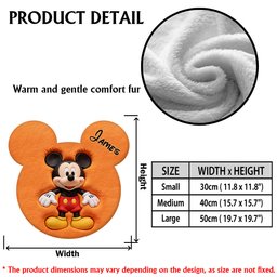 Magic Friends - Personalized Mouse Premium Faux Fur Pillow – view 8