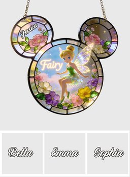 Enchanted Wings - Personalized Flying Fairy Window Hanging Suncatcher Ornament – view 7