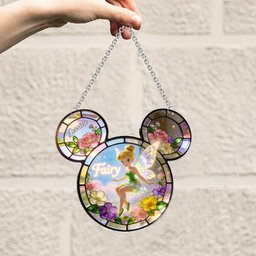 Enchanted Wings - Personalized Flying Fairy Window Hanging Suncatcher Ornament – view 3