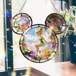 Enchanted Wings - Personalized Flying Fairy Window Hanging Suncatcher Ornament – view 5