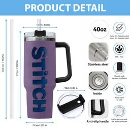 Ohana Tumbler with Charms - Personalized Ohana Tumbler With Handle – view 5