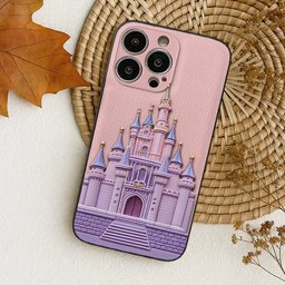 Magical Castle Friends Leather Phone Case & Charm Set - Personalized Mouse 3D Embossed Leather Phone Case – view 2