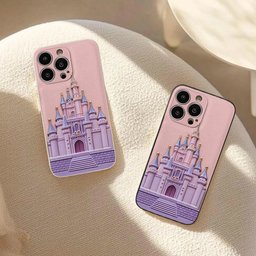 Magical Castle Friends Leather Phone Case & Charm Set - Personalized Mouse 3D Embossed Leather Phone Case – view 4