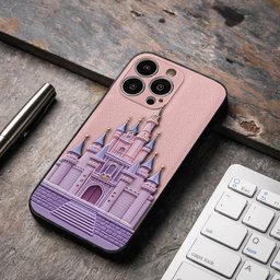 Magical Castle Friends Leather Phone Case & Charm Set - Personalized Mouse 3D Embossed Leather Phone Case – view 7