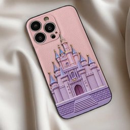 Magical Castle Friends Leather Phone Case & Charm Set - Personalized Mouse 3D Embossed Leather Phone Case – view 5