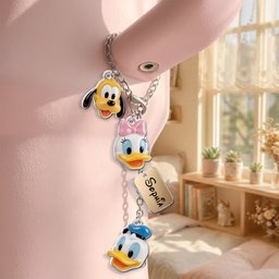 Magical Castle Friends Leather Phone Case & Charm Set - Personalized Mouse Dangling Charms – view 2