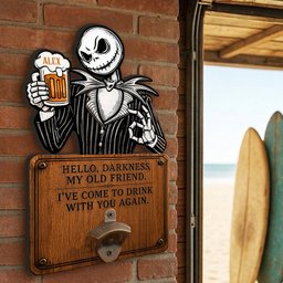 Hello Darkness My Old Friend Nightmare Beer Lovers - Personalized Nightmare Beer Stein & Wall Bottle Opener – view 6