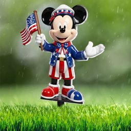 Magical Mouse Ears Independence Day Decoration - Personalized Mouse Acrylic Stake & Metal Sign – view 3