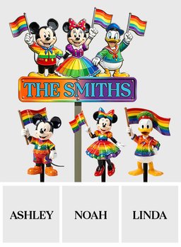 Pride Month Decoration - Personalized LGBT Support Acrylic Stake & Metal Sign – view 8