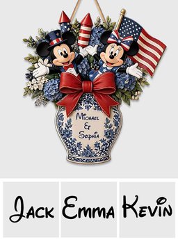 Celebrate Independence Day - Personalized Mouse Custom Shaped Wood Sign – view 6