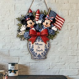 Celebrate Independence Day - Personalized Mouse Custom Shaped Wood Sign – view 2