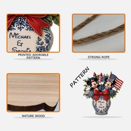 Celebrate Independence Day - Personalized Mouse Custom Shaped Wood Sign – view 4