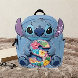 Custom Ohana Initial Letter - Personalized Ohana Changeable Leather Patch Backpack – view 8