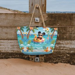 Summer Vibes Mouse Ears - Personalized Mouse Beach Bag With Plush Charm – view 5