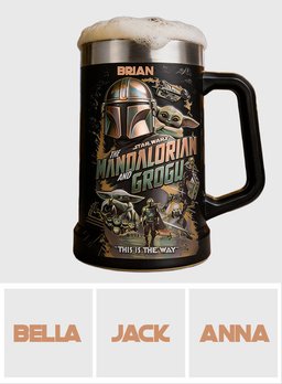This Is The Way - Personalized The Force Beer Stein – view 6
