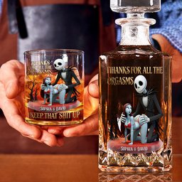 Keep That Shit Up Couple Gift - Personalized Nightmare Whiskey Decanter Set – view 5