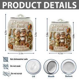 Adventure Fund Saving Jar - Personalized Up Movie Couple Saving Jar – view 5