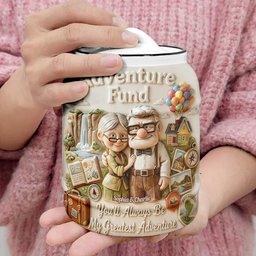 Adventure Fund Saving Jar - Personalized Up Movie Couple Saving Jar – view 4