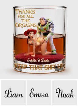 Keep That Sht Up - Personalized Spicy Couple Whiskey Glass – view 6