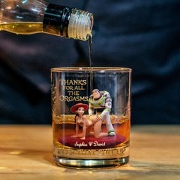 Keep That Sht Up - Personalized Spicy Couple Whiskey Glass – view 3