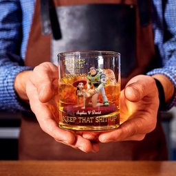 Keep That Sht Up - Personalized Spicy Couple Whiskey Glass – view 4