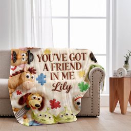 You've Got A Friend In Me - Personalized Autism Awareness Blanket – view 2